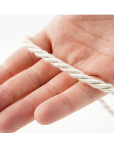 Decorative cord matte 6 mm cream grey KM13502 2