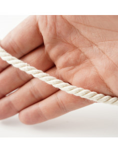 Decorative cord matte 6 mm ecru KM13501 2