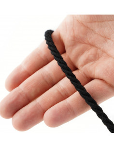 Decorative cord matte 6 mm black KM13516 2
