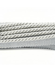 Sznurek ozdobny z wypustką 6 mm stalowo-szary KM12215