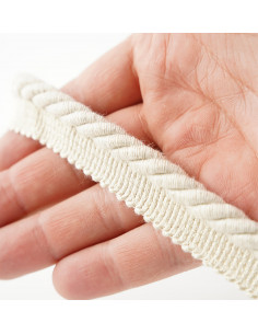 Decorative cord matte with piping 8 mm cream and beige melange KM13800 2