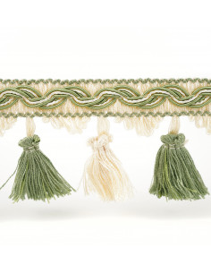 Glocks on tape matte 75 mm ecru-seledyn KM15121