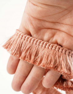 Glitter tape tassels 33 mm wide powder pink KM15209 2