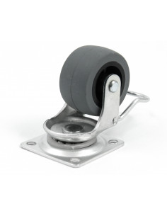 BEARING WHEEL FI38 RUBBER WITH BRAKE KM3352