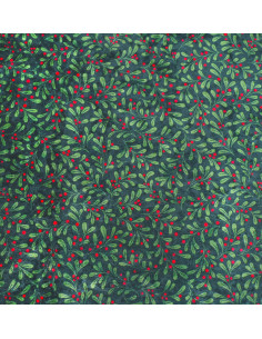 CHRISTMAS LEAVES 01 CRUSH VELVET fabric