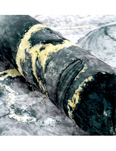 GEODY 07 CRUSH VELVET fabric (BLACK) 2