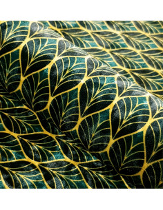 Tkanina LIŚCIE ARTDECO 03 CRUSH VELVET 2