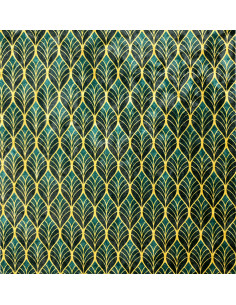 Tkanina LIŚCIE ARTDECO 03 CRUSH VELVET