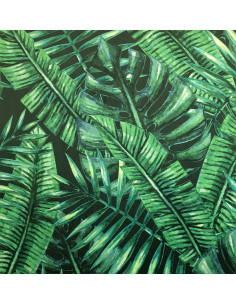 TROPICAL LEAVES 01 SOFT VELVET fabric