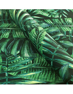 TROPICAL LEAVES 01 SOFT VELVET fabric 2