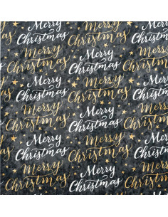 Tkanina MERRY CHRISTMAS 01 CRUSH VELVET