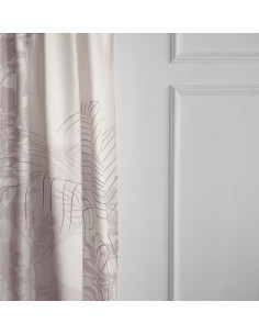 Tkanina PANEL ZASŁONOWY WZÓR 5 LEWY SZARO - ZŁOTE LIŚCIE TELO 2