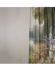 Tkanina PANEL ZASŁONOWY WZÓR 14 PRAWY, PEJZAŻ KOLOROWE KWIATY, TELO 2