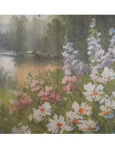 Tkanina PANEL ZASŁONOWY WZÓR 14 PRAWY, PEJZAŻ KOLOROWE KWIATY, TELO