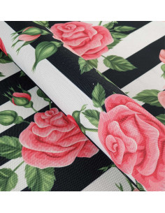 Waterproof fabric GARDI Roses 01 2