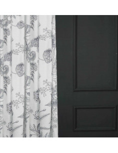 Tkanina WZÓR 25, TOILE CIEMNO SZARY, TELO 2