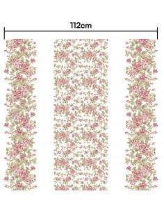 Tkanina BIEŻNIKI RÓŻE 01 MOLIS