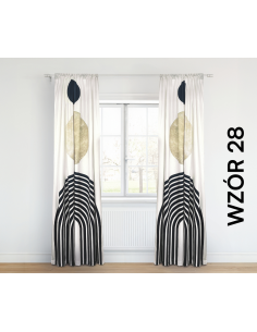 Tkanina PANEL ZASŁONOWY WZÓR 28, GEOMETRIA 28, SOFT VELVET